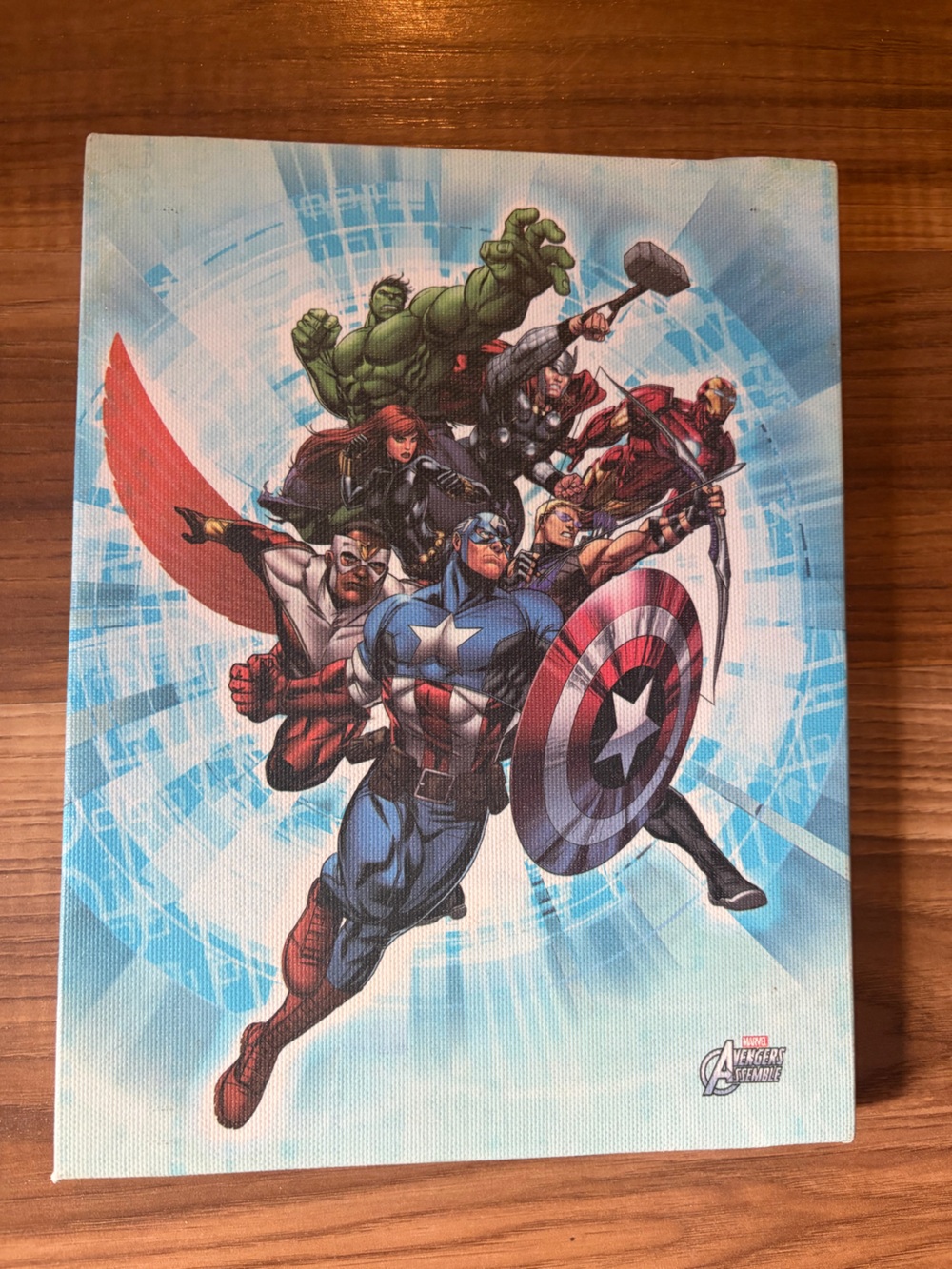 Marvel Superhero Team Canvas Art - Blue Red White